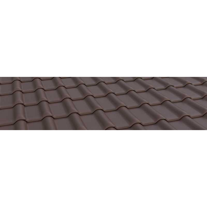 Керамическая черепица Braas Рубин 13V Ангоб темно-коричневый